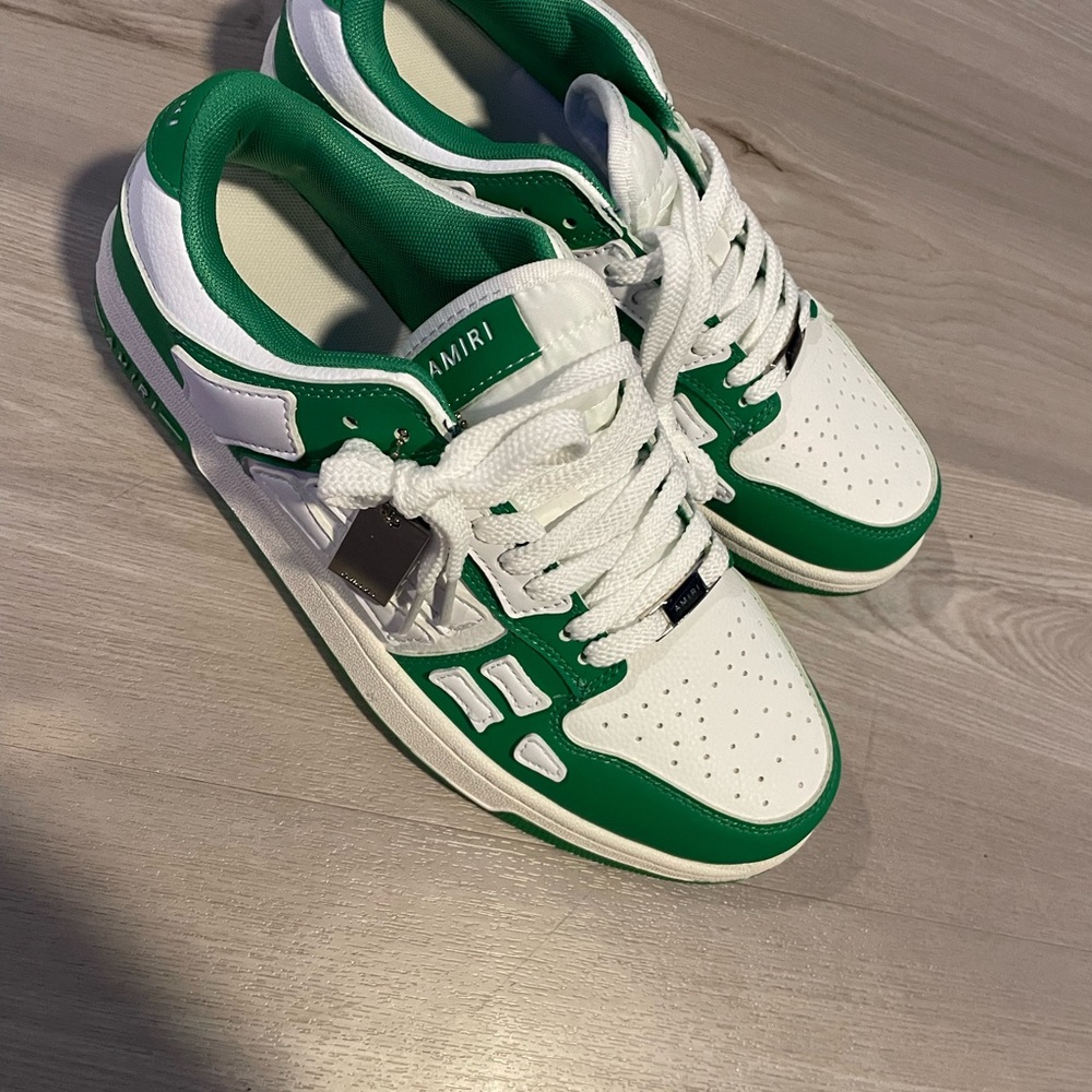 Skel Green and White Sneakers